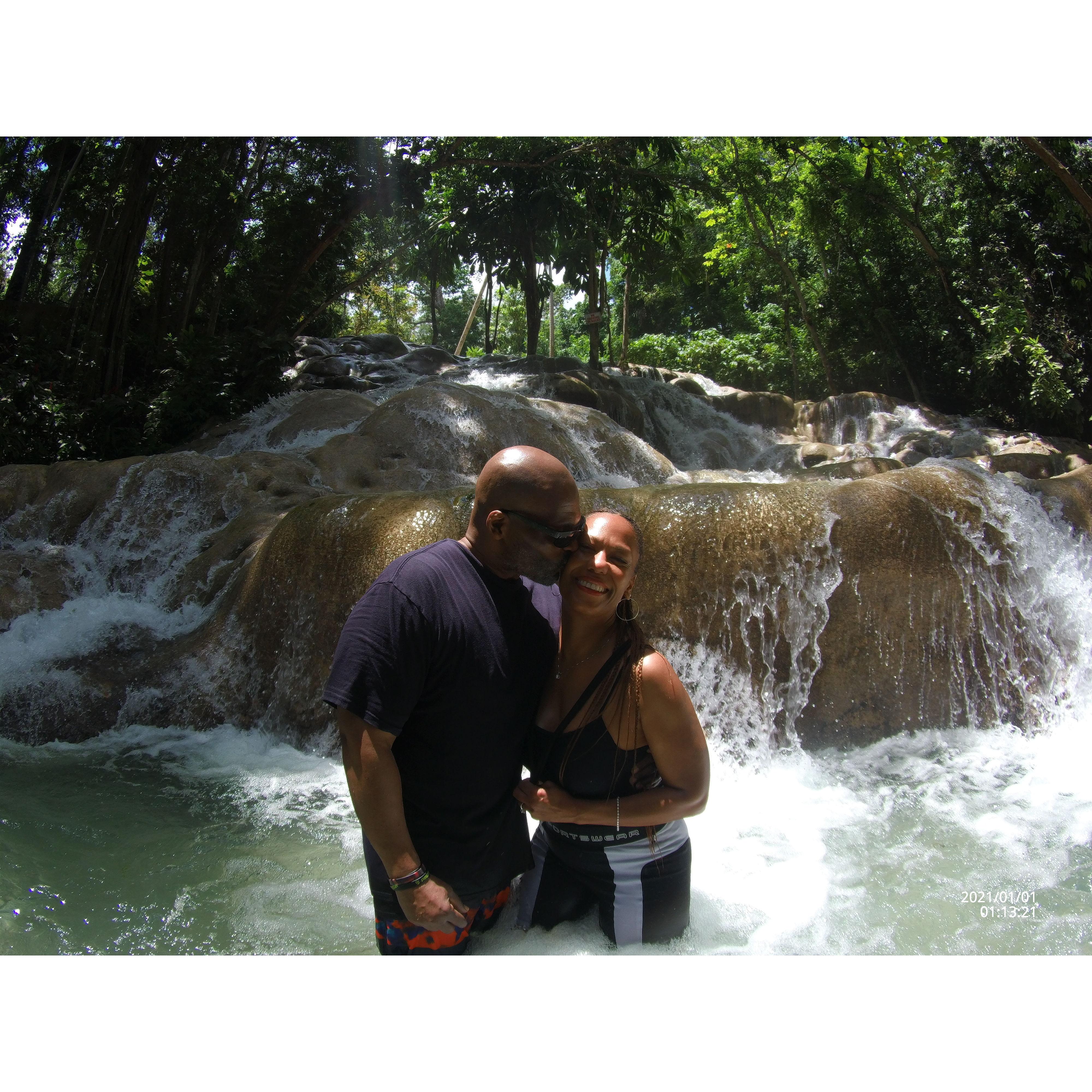 Climbing Dunns River Falls