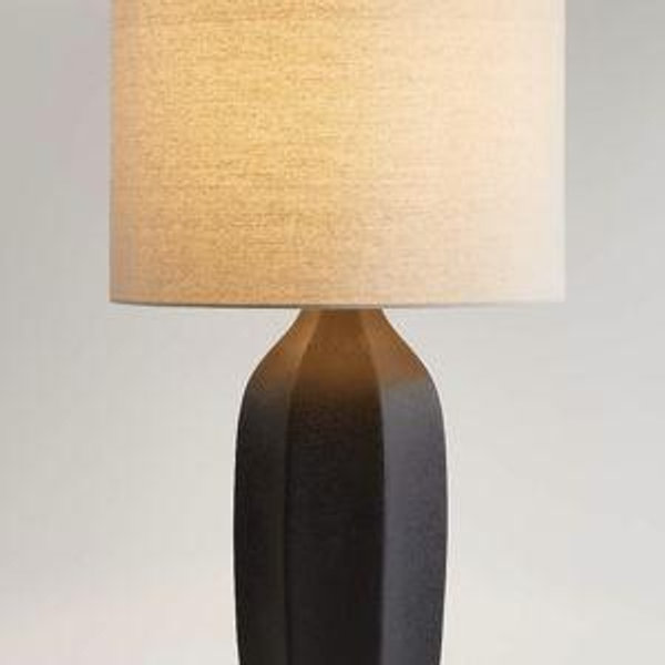 Black Ceramic Table Lamp 15" | Crate & Barrel