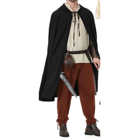 You got a cape (Capes are cool!) a plain shirt or button down, some oversized plain pants and some boots. Merchant class example 2! (Accessories are fun, throw stuff on and see if it feels right!)
