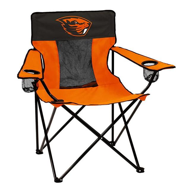 Logo Brands NCAA Collegiate Unisex Adult Elite Chair with Two Cups Holder, One Size, Multicolor