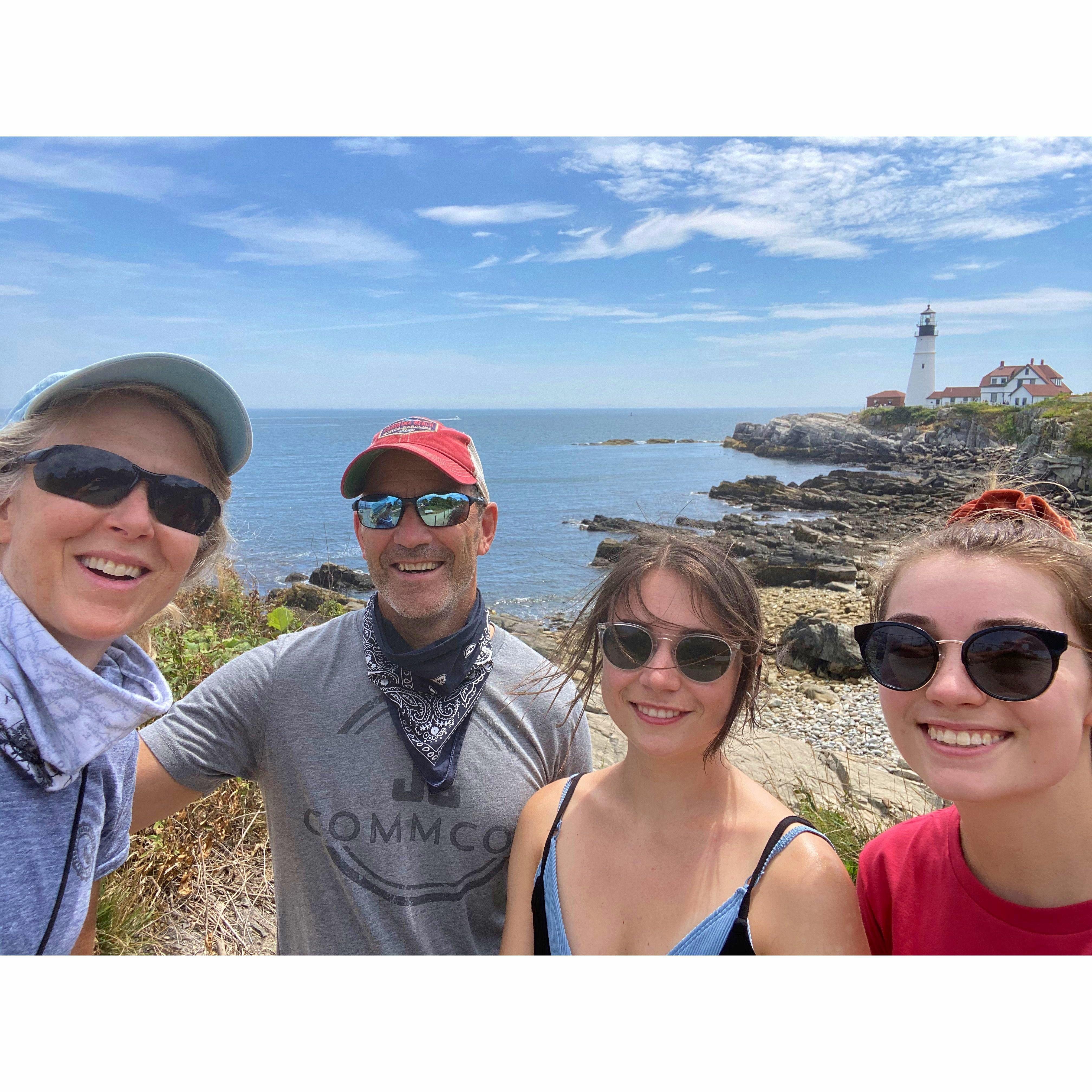 Cliff walk in Portland, Maine with Savannah and Haley.