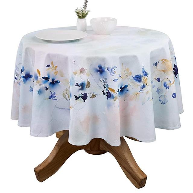 Maison d' Hermine Lazy Summer Days 100% Cotton Tablecloth for Kitchen Dining | Tabletop | Decoration | Parties | Weddings | Spring/Summer (Round, 69 Inch Diameter)