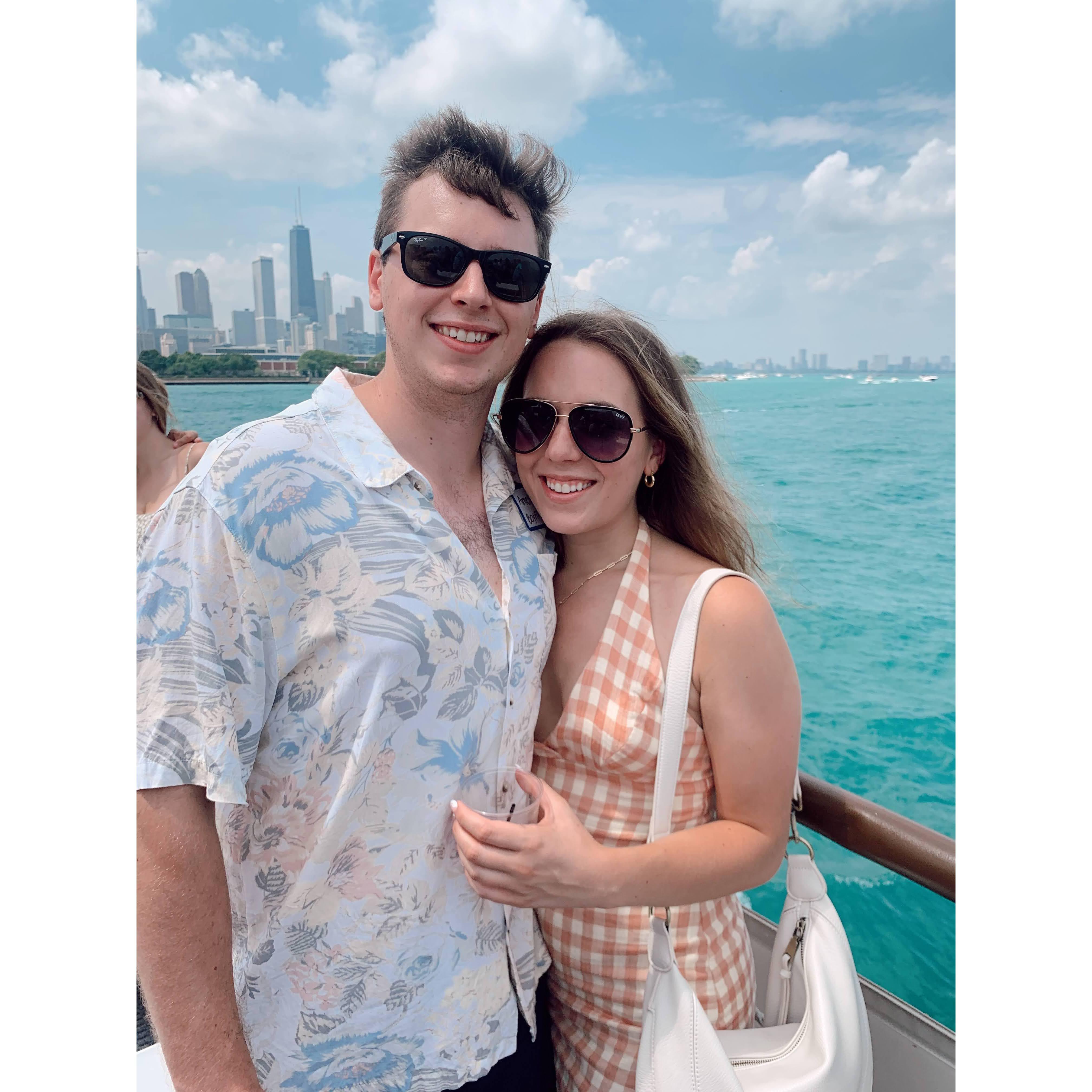 Enjoying our first summer in Chicago together!