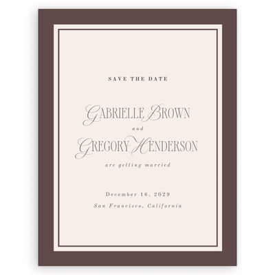 Chocolate, Brown Wedding Digital Save the Date - Summit Portrait