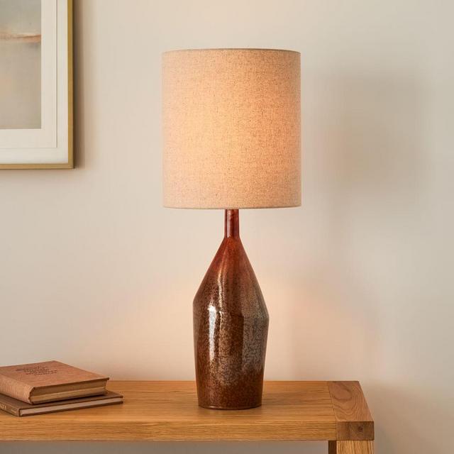 Asymmetry Ceramic Table Lamp, Medium, Reactive Rust