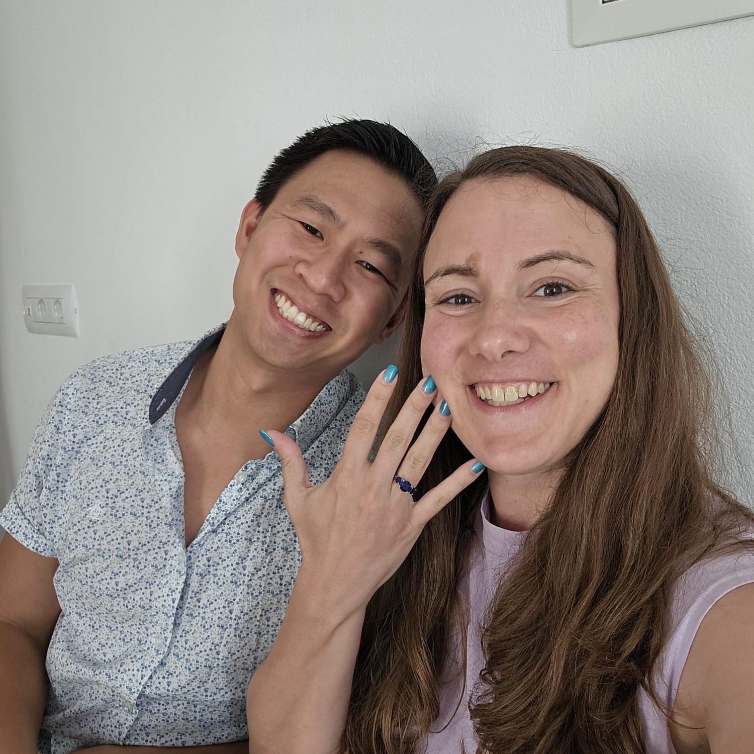 Engaged on Santorini. :)