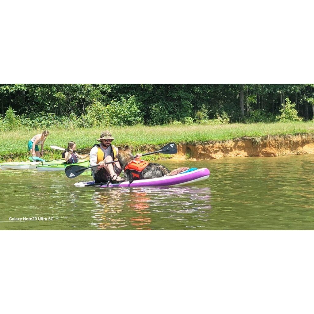 Paddleboarding with Kiva