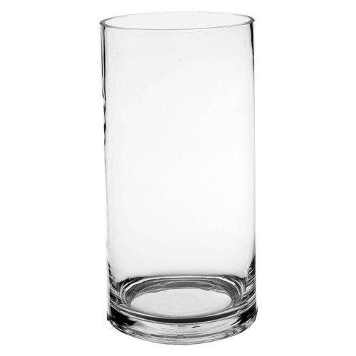 Colonial Candle Decorative 7 1/4-inch Glass Cylinder Vase Lawn Garden, White