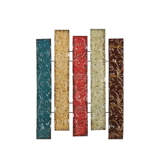 Deco 79 13951 Metal Wall Decor, Multicolor, 24 by 20"
