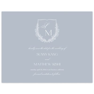 Cloud Gray, Grey Wedding Digital Save the Date - Oakdale Landscape