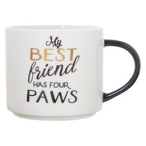 Clay Art - Threshold™ Stackable Mug 15oz Porecelain "My Best Friend has Four Paws"