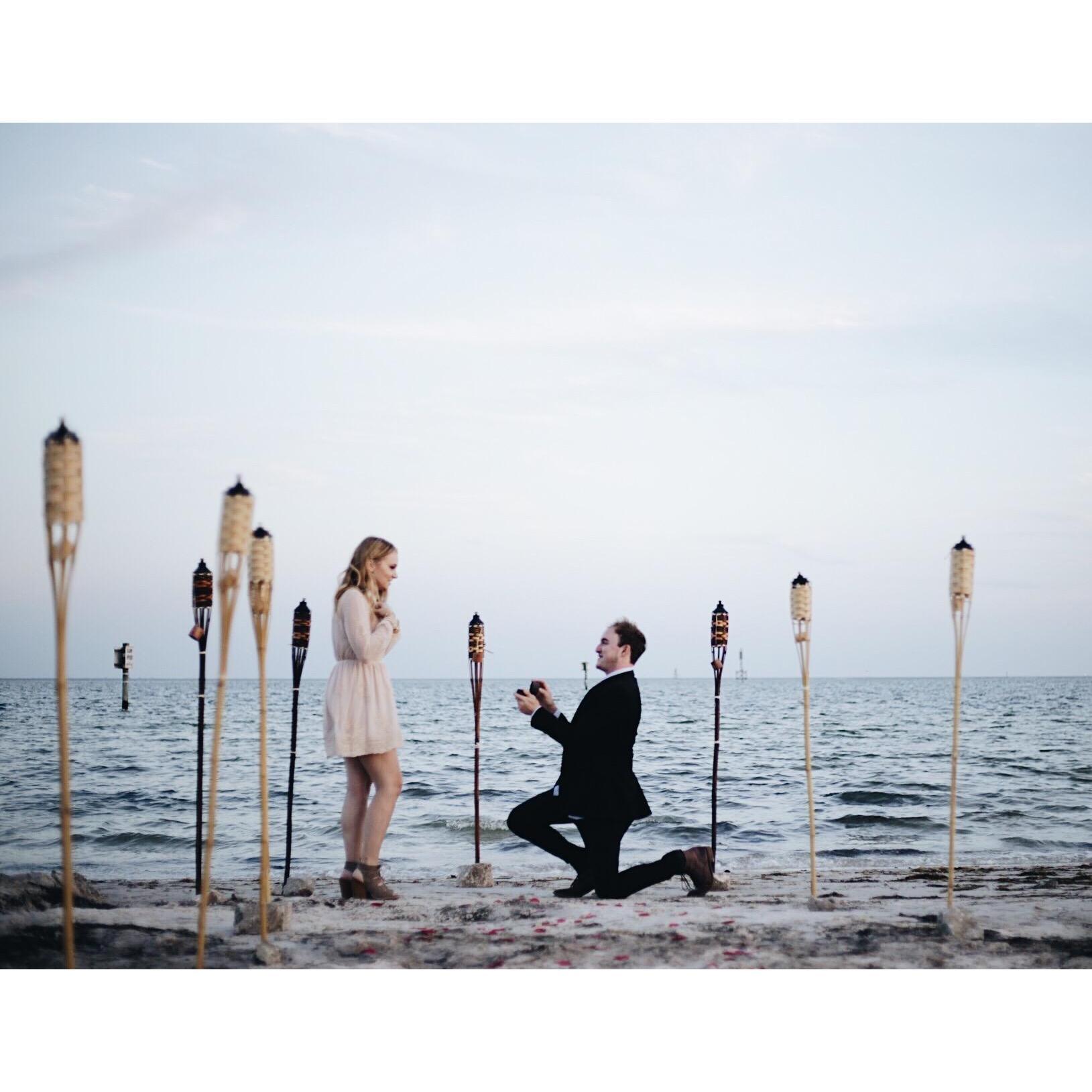 Proposal the day after graduation.