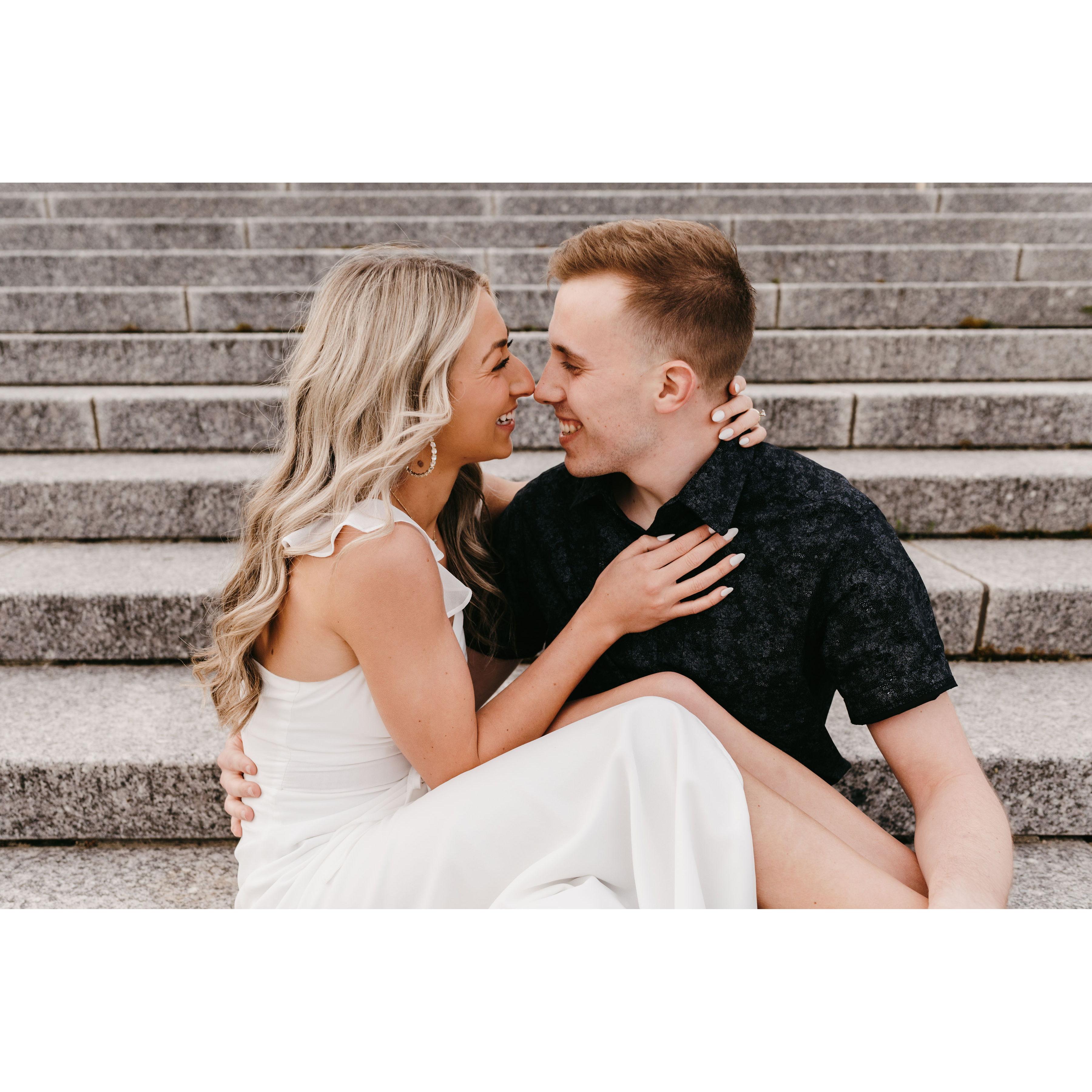 Engagement Photoshoot in downtown cincy