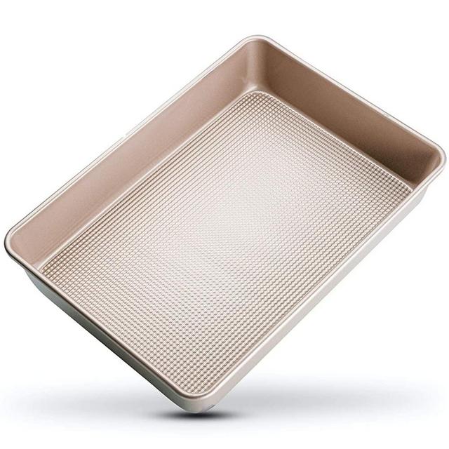Nonstick Rectangular Cake Baking Pan - 9x13 Baking Pan - Perfect Rectangle Cake Pan For Brownies, Cakes, Casseroles - Durable Warp-Resistant, Superior Baking Design - Food-Safe Nonstick Coating