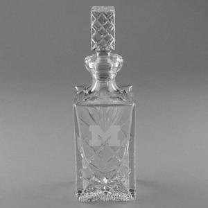 Krystof Crystal University of Michigan Whiskey Decanter