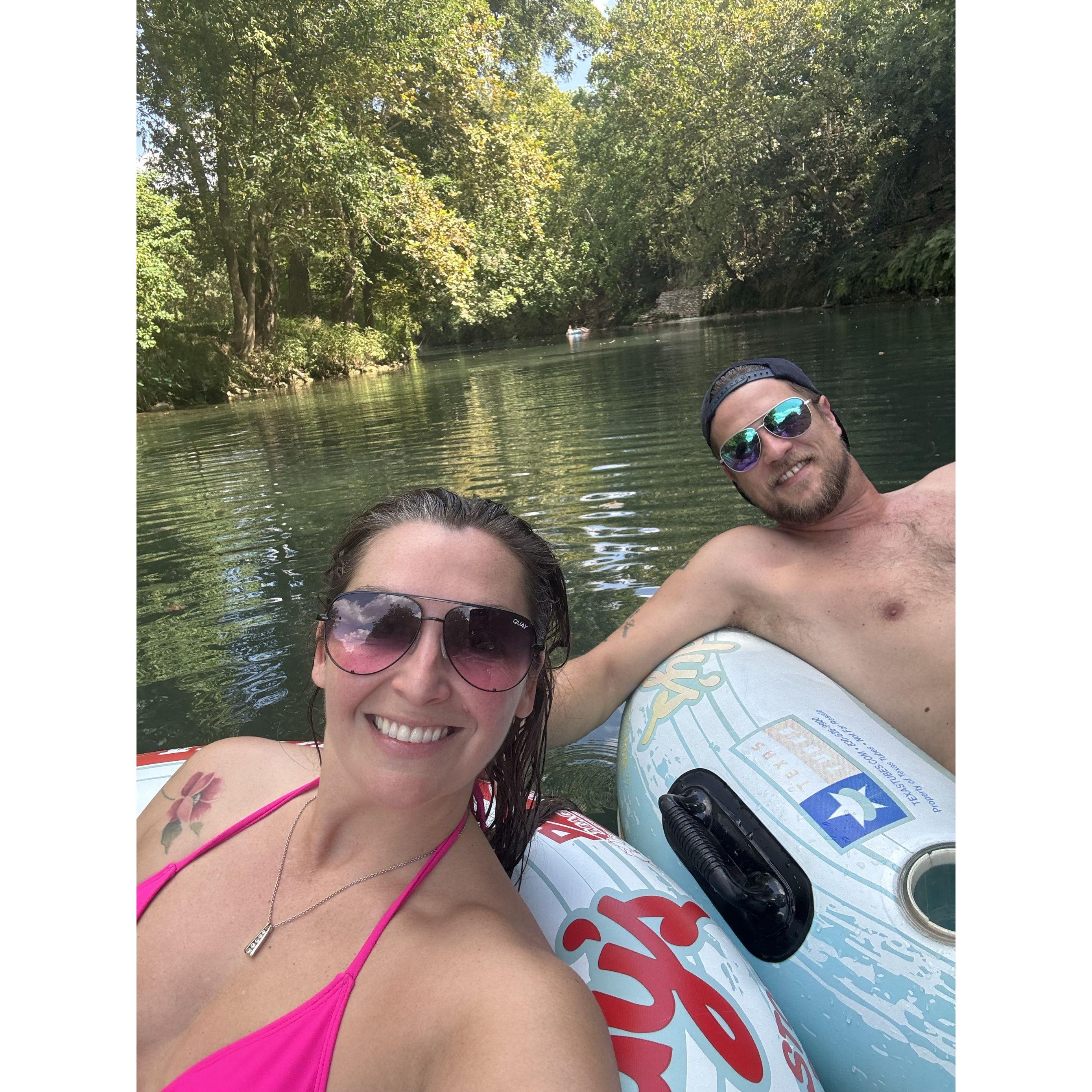 Floating the Comal River in TX