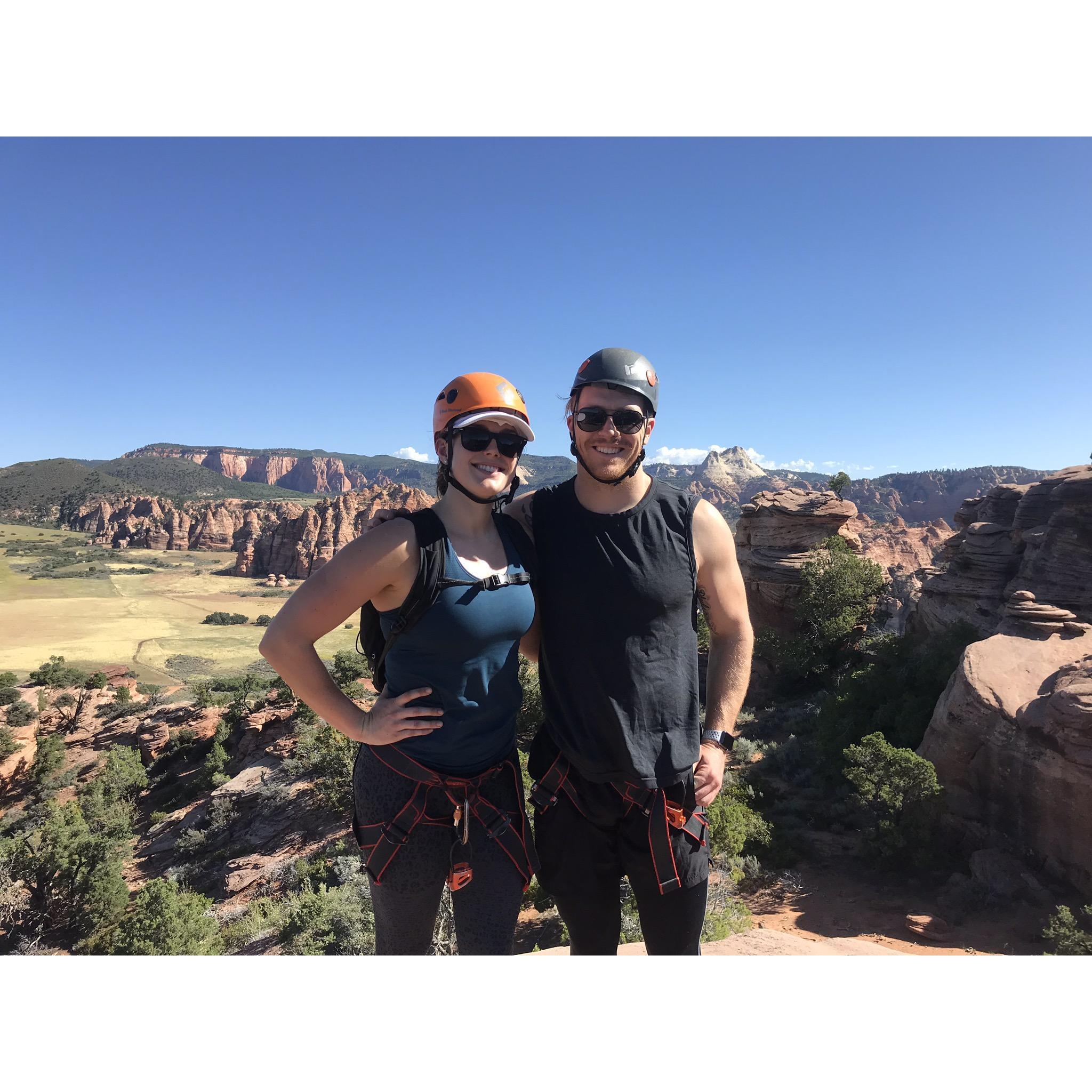 Canyoneering in Zion.