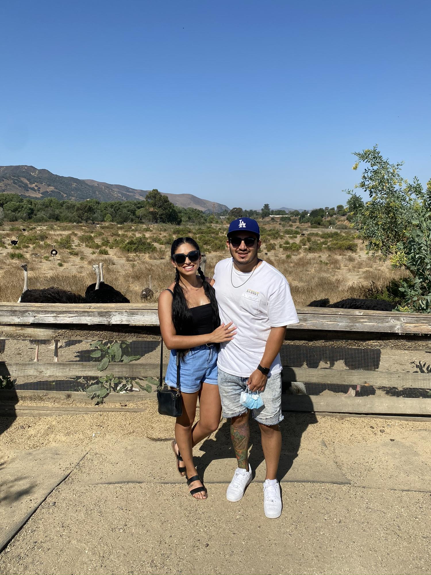 We got to play with the ostriches & emus!