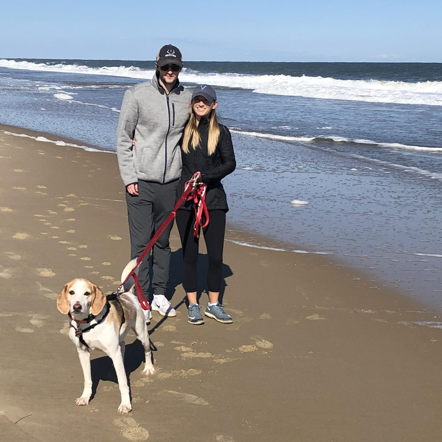 Delaware with Michelle’s foster dog Boomer