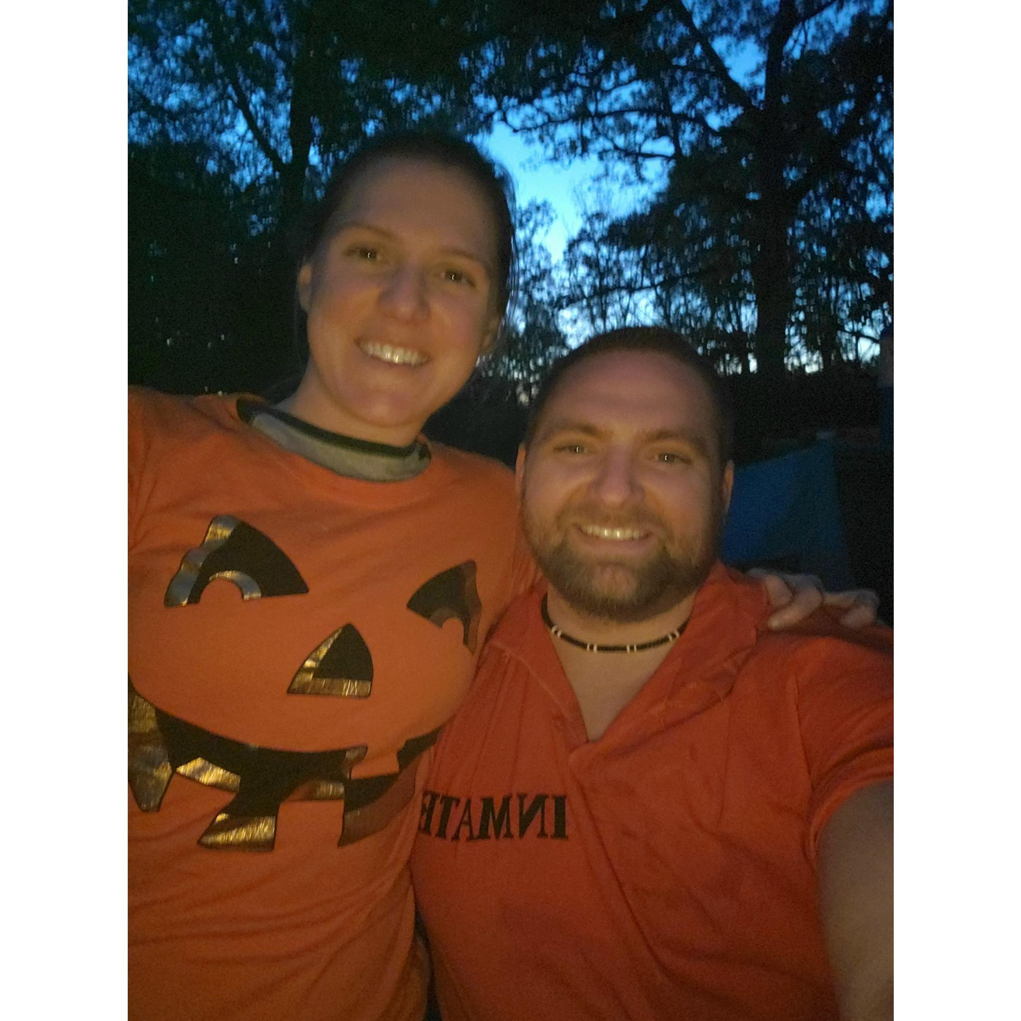 Passing out Candy by the Campfire, Halloween 2021