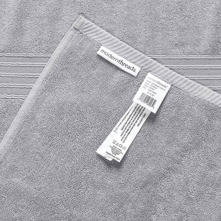 Modern Threads Reversible Contrast Stripe Bath Runner - Silver