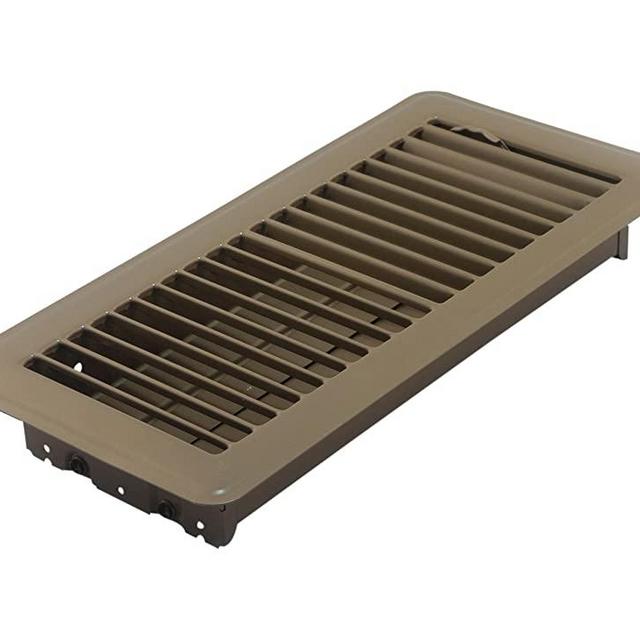 Accord ABFRBR410 Floor Register with Louvered Design, 4-Inch x 10-Inch(Duct Opening Measurements), Brown