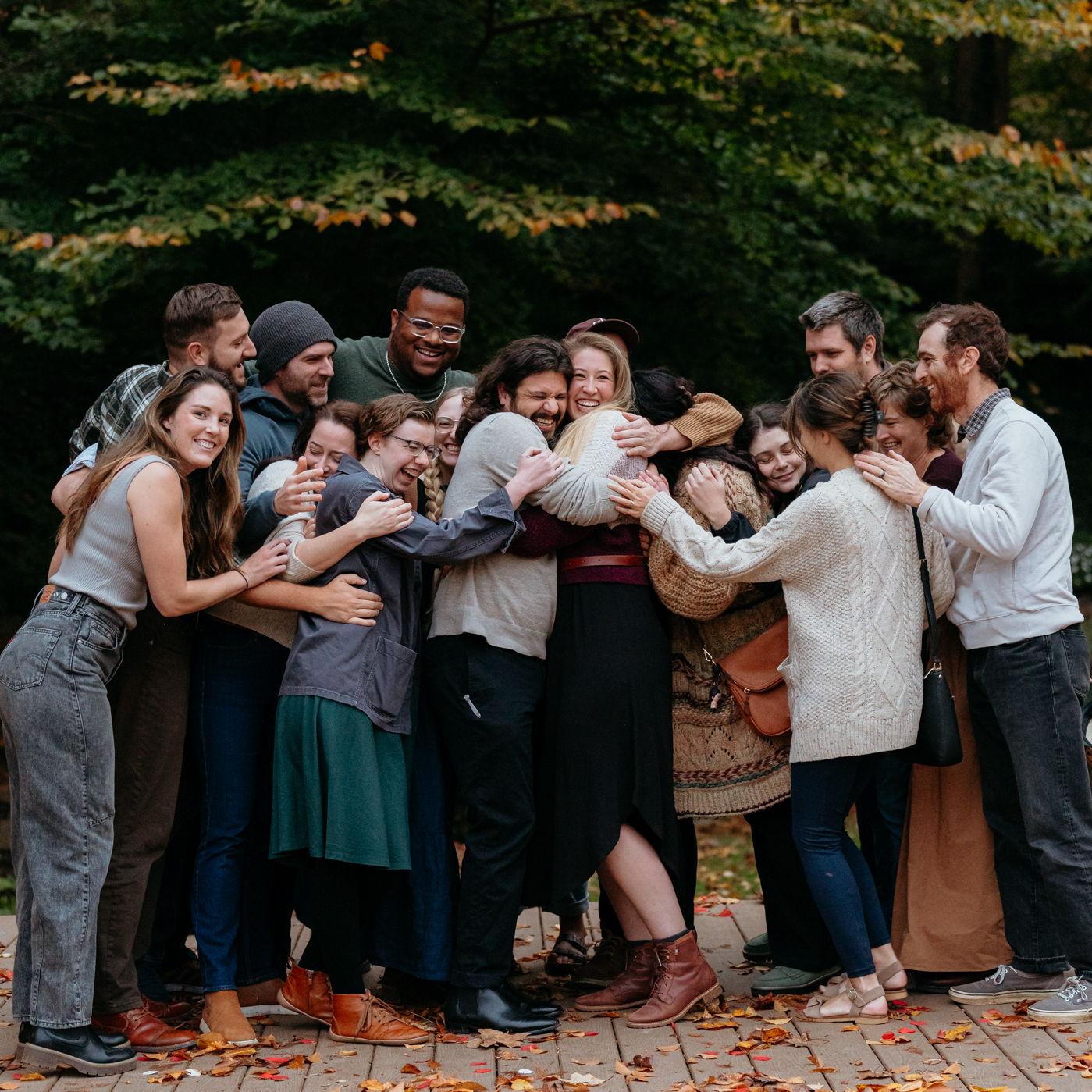 Everyone came to surprise Kat during Gia's proposal!

📸 @sixandtwentyweddings