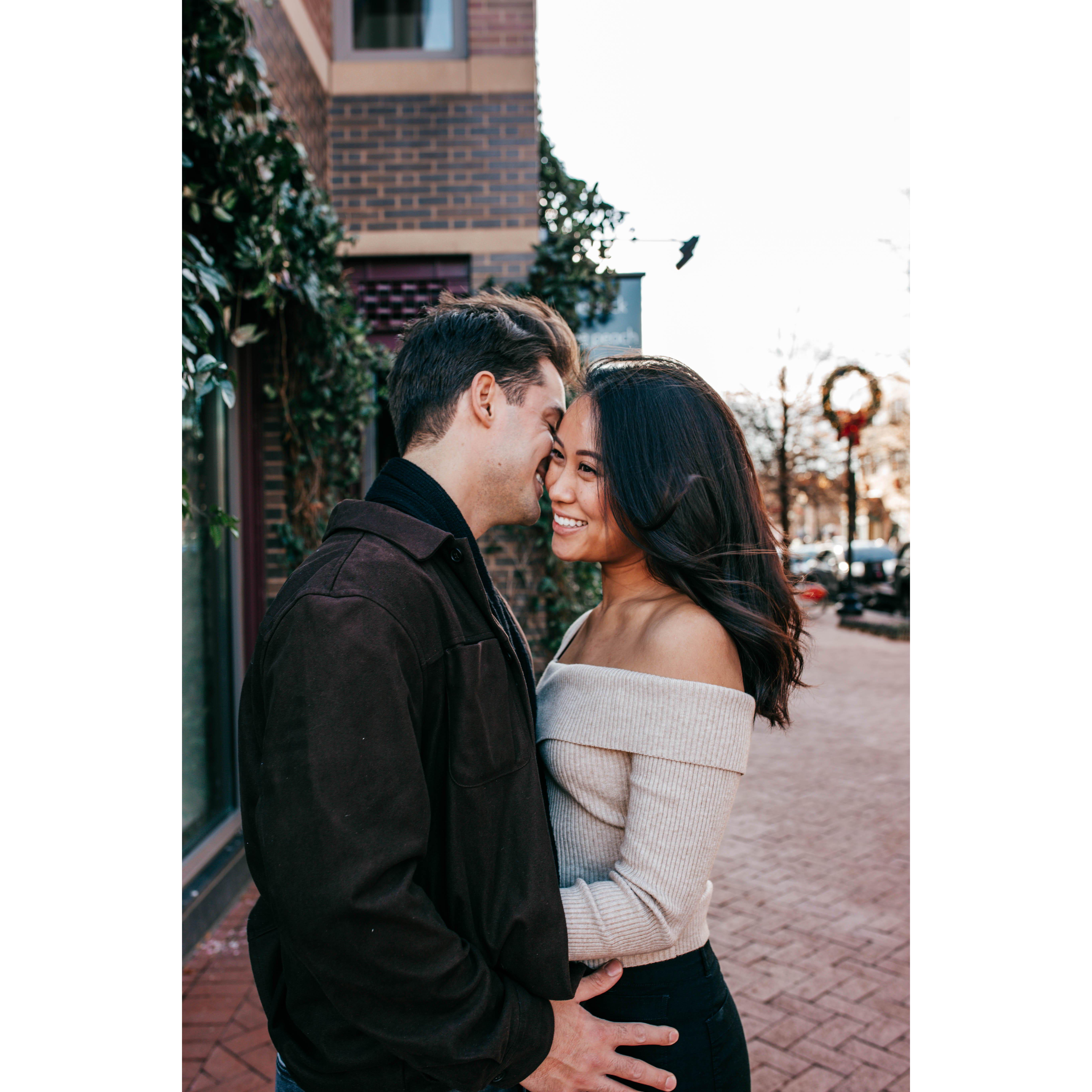 Engagement shoot around Eastern Market