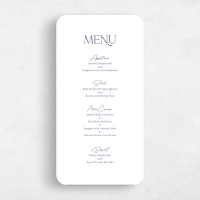 White Rounded Wedding Menu - Hasbrouk