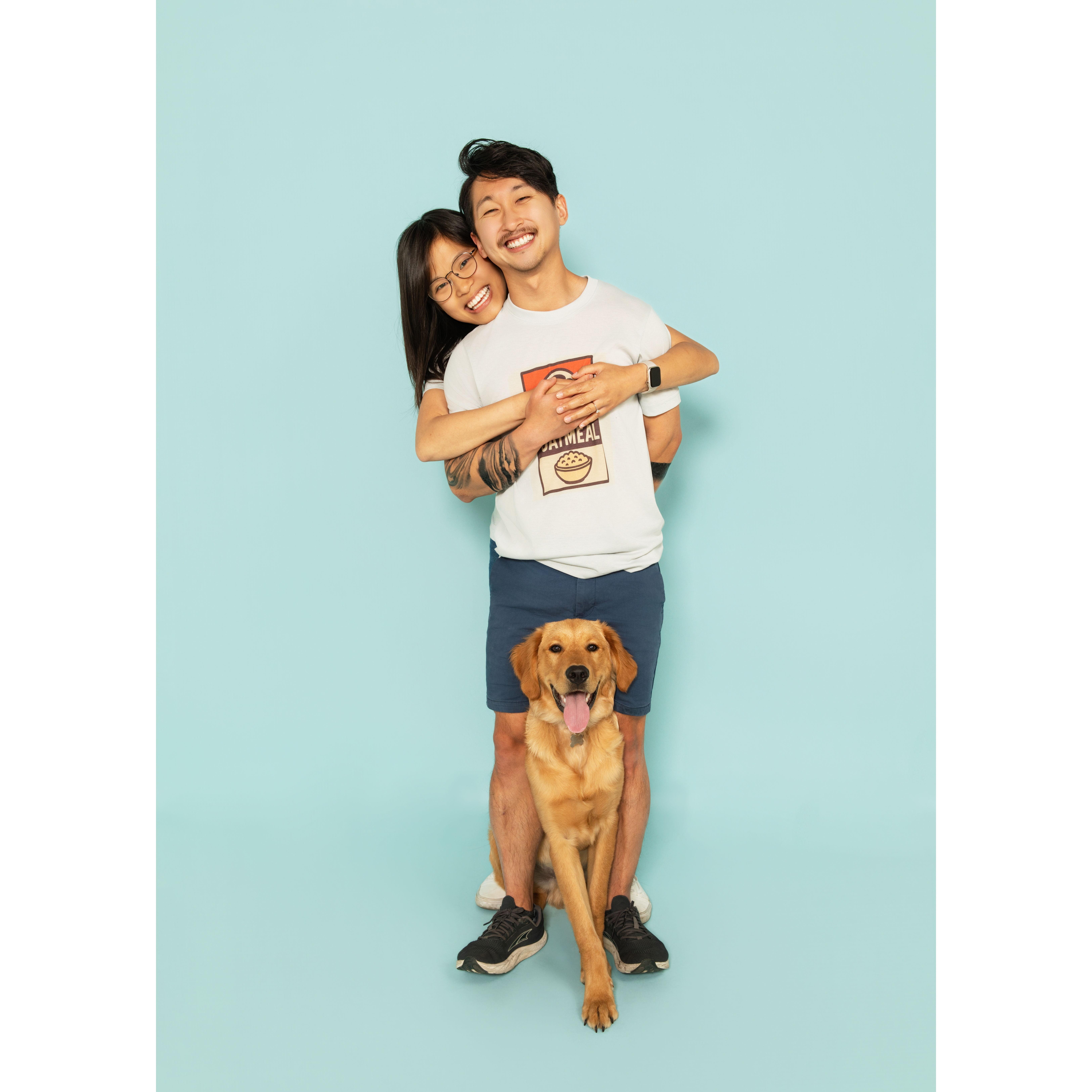 Our 4 year anniversary and 6 months pup photoshoot