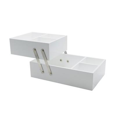 Hinged Vanity Organizer 10"X6"X5" White - Threshold&#8482;