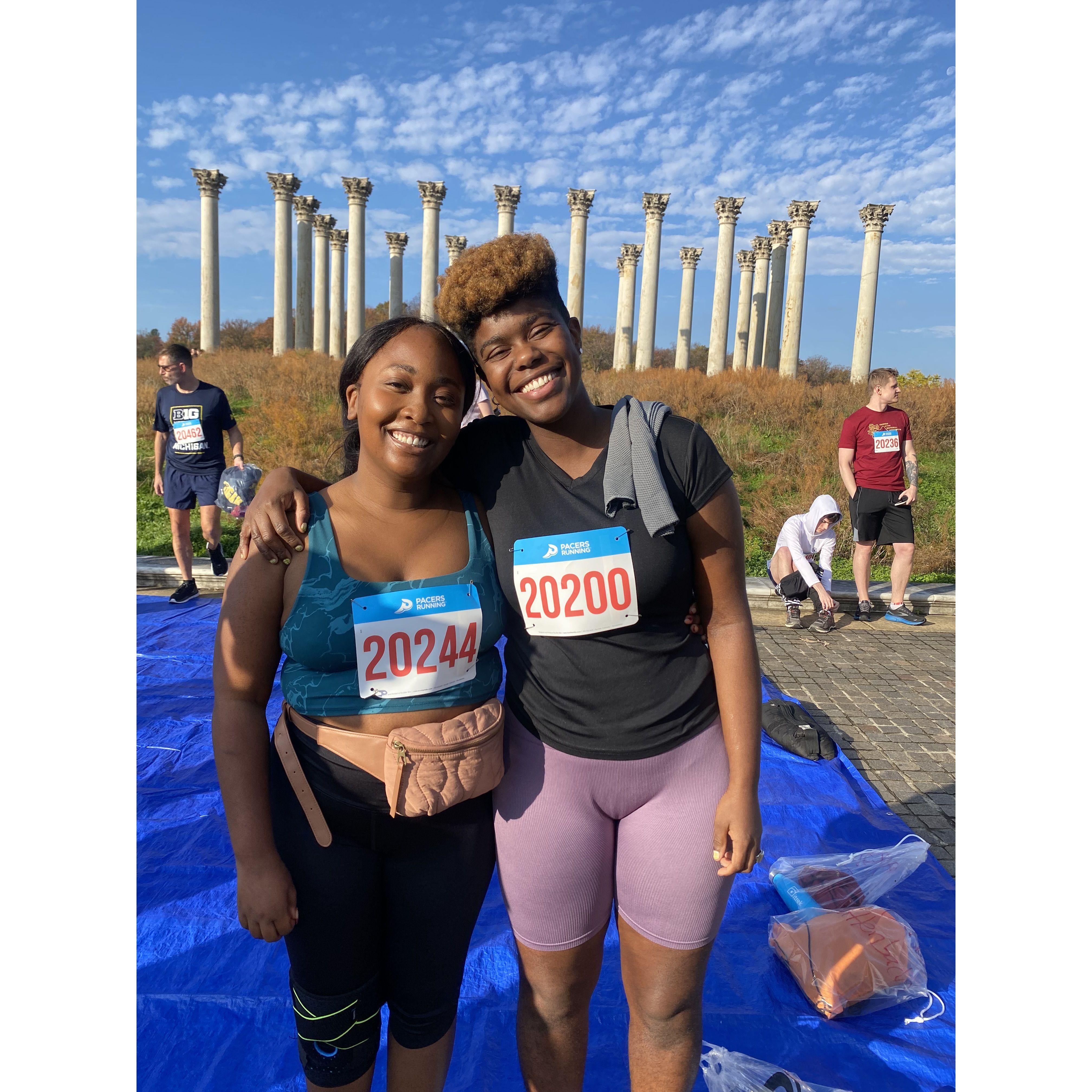 We trained for a few months and ran a 5k! It still feels crazy to say that. We're now planning to run either a 5k or 10k this year.