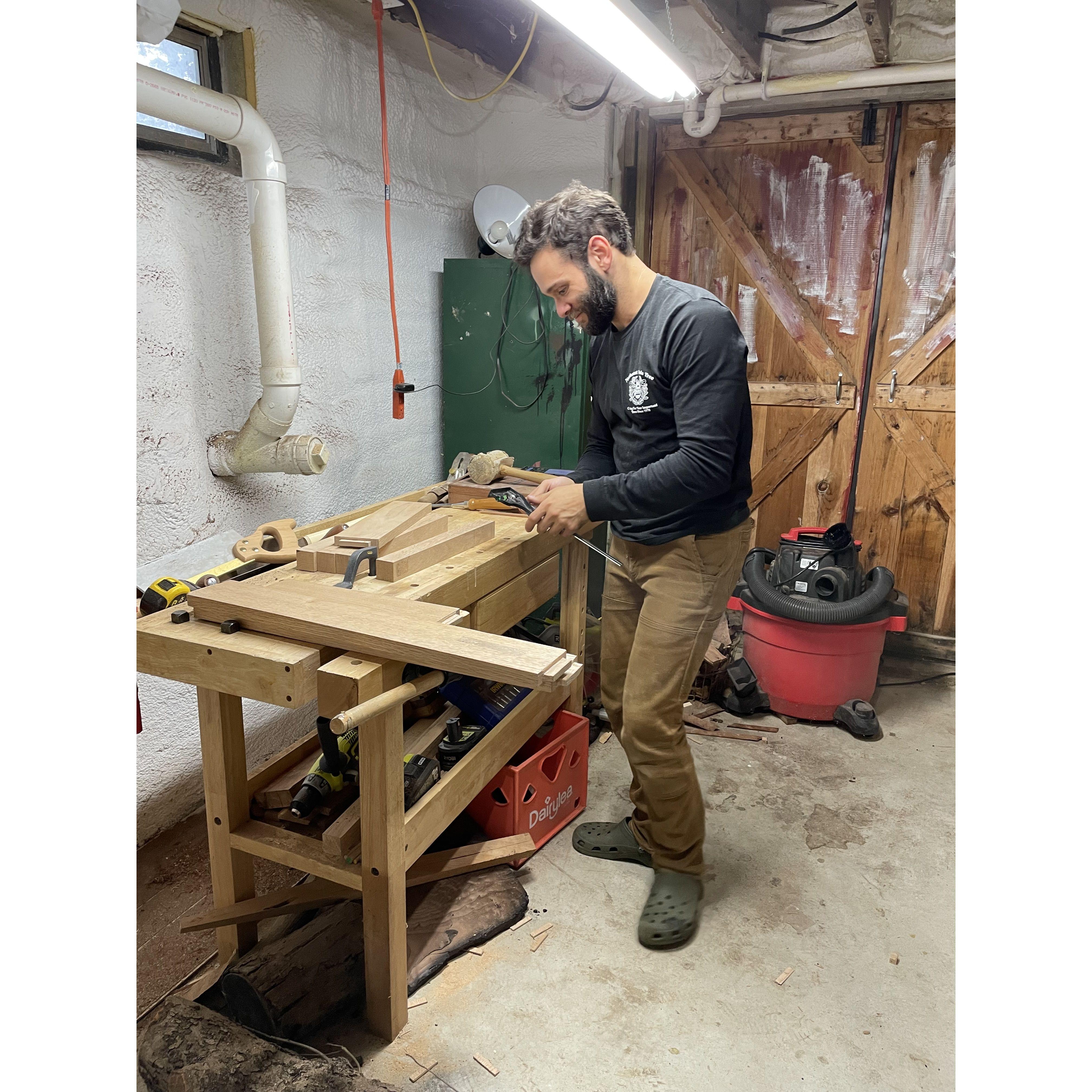 Sam, making so many pieces of furniture for our home