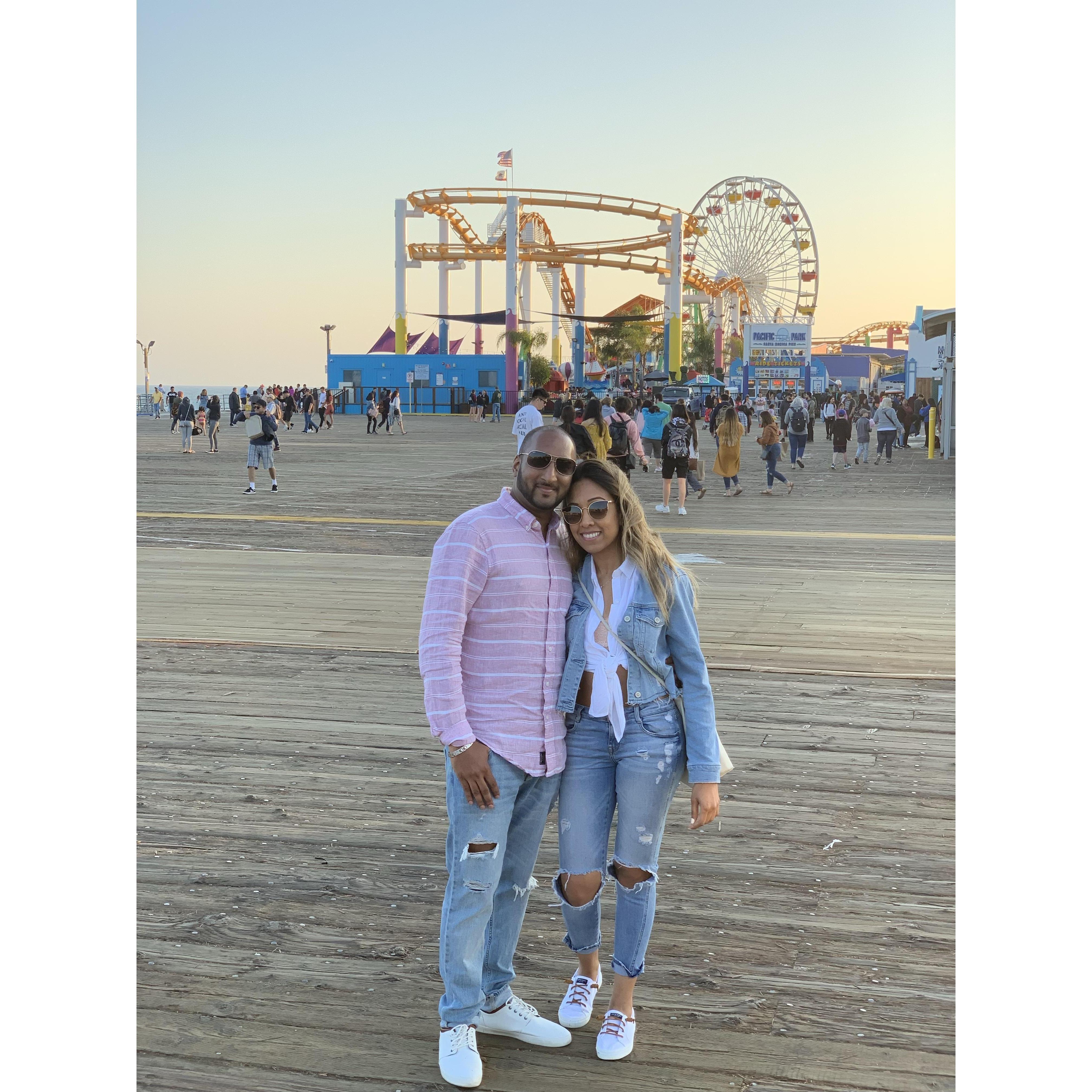 Bucket list trip visiting the Santa Monica Pier.