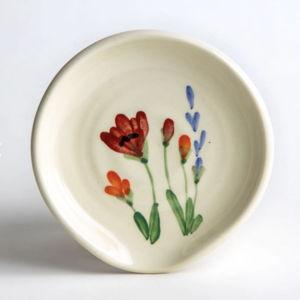 Ceramic Spoon Rest | Red Poppy