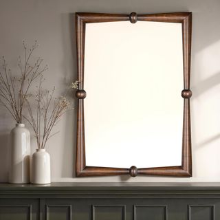 Eli Modern Mango Wood Wall Mirror