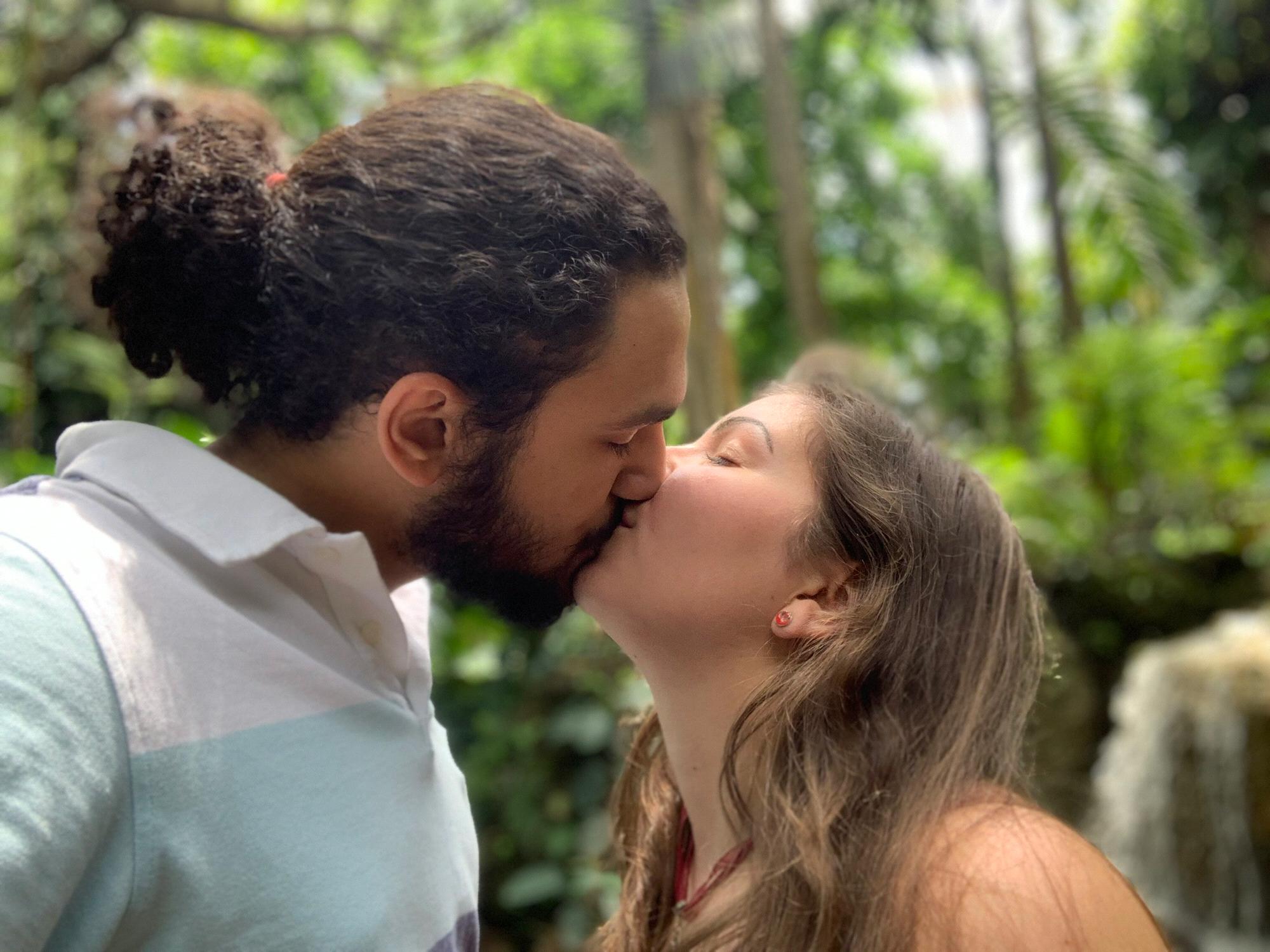 A smooch at Fairchild Tropical Gardens
