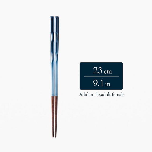Perfect Fit Dishwasher Safe Wakasa Lacquer Reusable Chopsticks Blue 15cm/5.9in - 22.5cm/8.9in