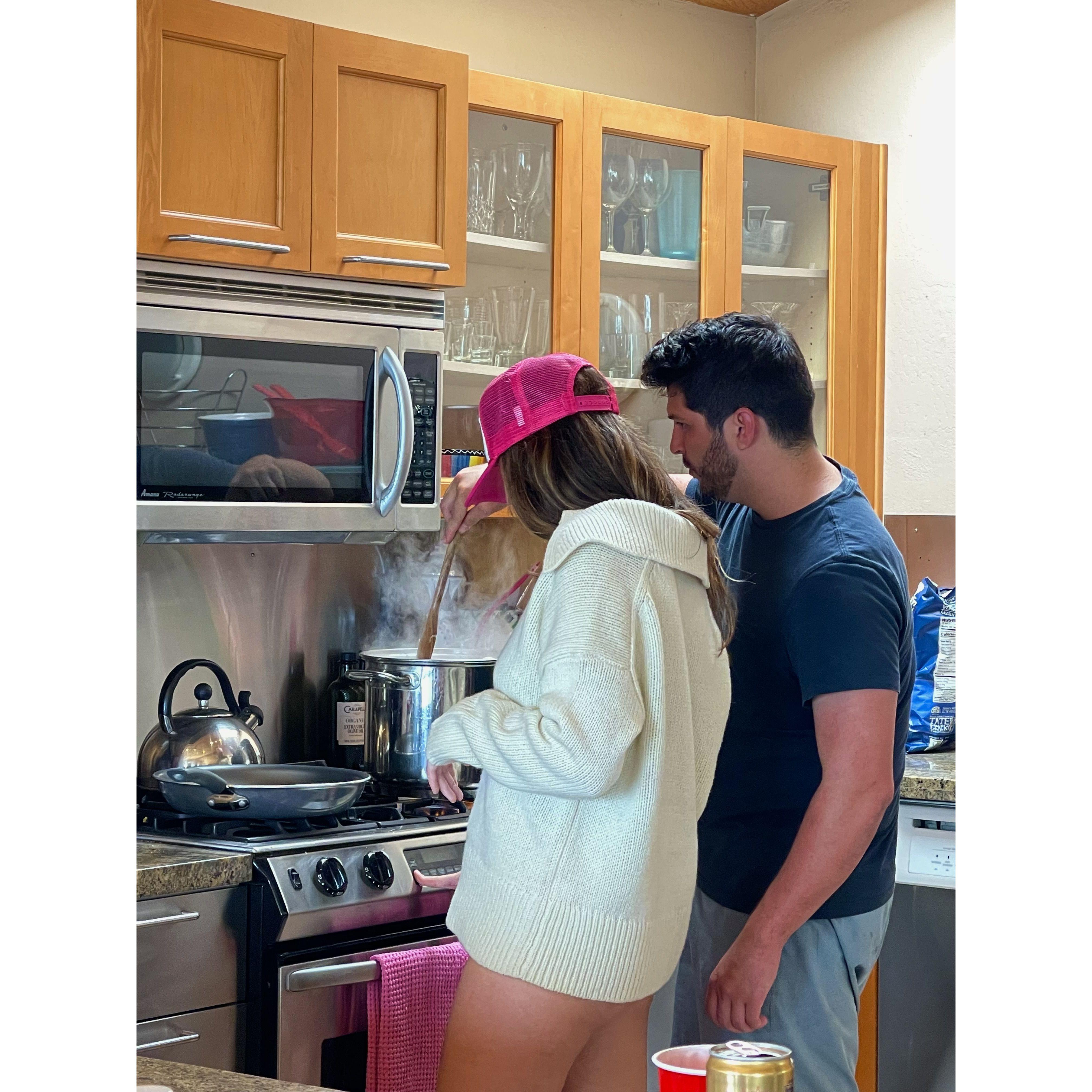 Another 4th of July party + Gavin feeding everyone