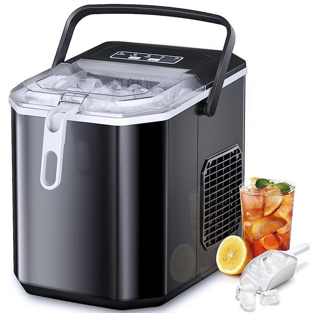 COWSAR Ice Makers Countertop, Ice Maker Machine 6 Mins/9 Pcs Bullet Portable Ice Maker Machine 26.5lbs/24Hrs with Self-Cleaning, Ice Scoop and Basket, Ice Maker for Party/Kitchen/Home/Office
