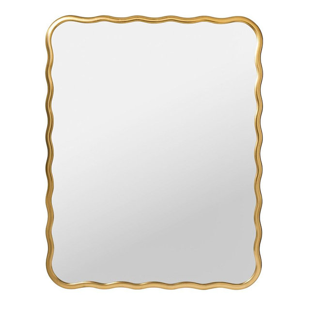 AERIN Gold Wave Mirror Rectangle, 36" X 43"