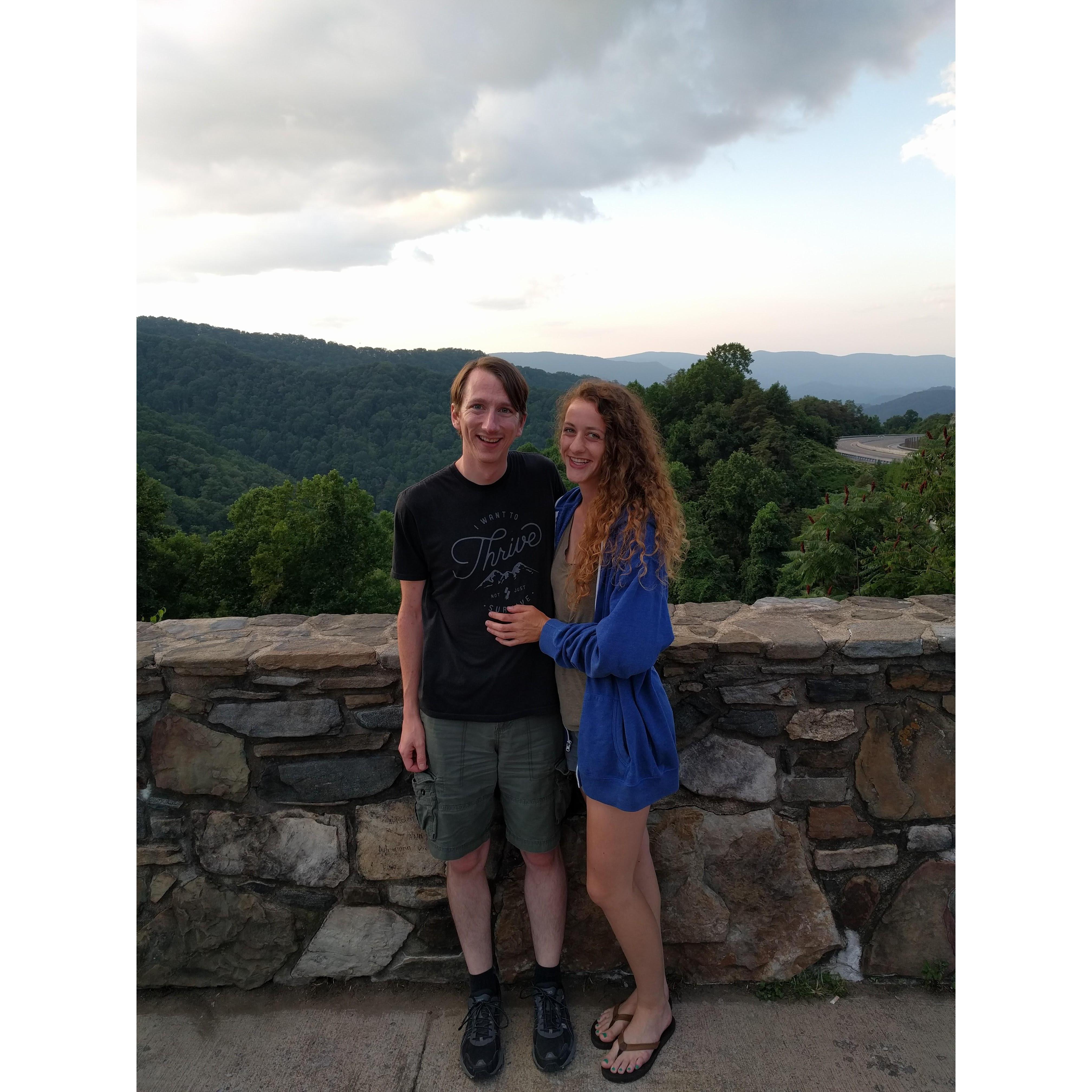 Stopping to enjoy the scenery on our way to one of the most incredible views we've ever seen....