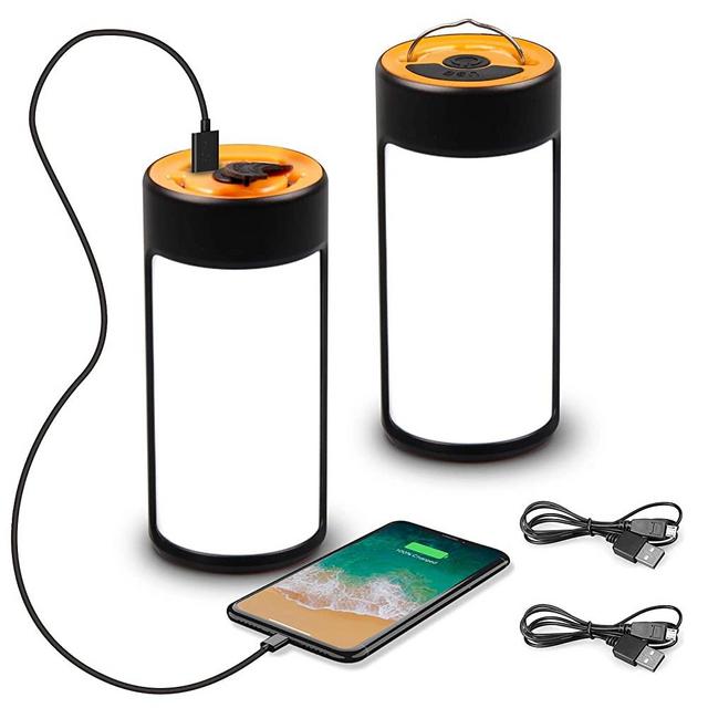 LED Camping Lantern, CT CAPETRONIX Rechargeable Camping Lights with 400LM 5 Light Modes Water-resistant, 2 Pack Portable Tent Lights for Camping Power Outage Fishing Hiking Emergency Hurricane Home
