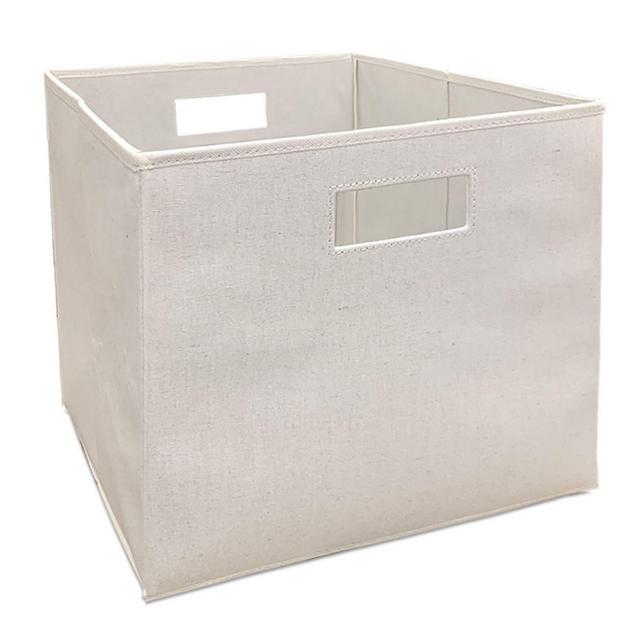 Squared Away™ 13-Inch Polyester Collapsible Storage Bin in Linen