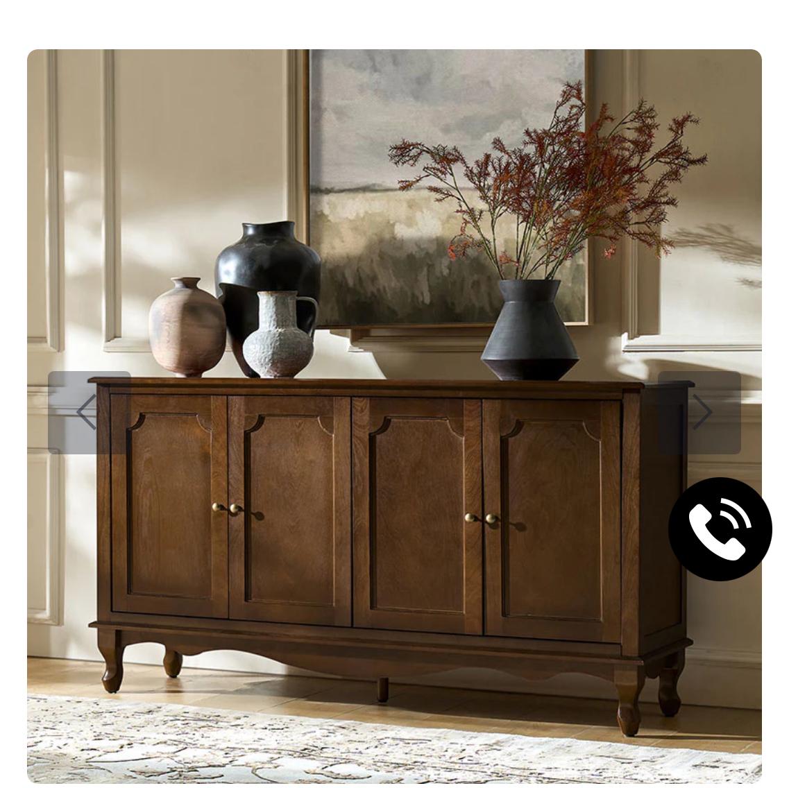 4-Door Vintage Sideboard with Storage & Media