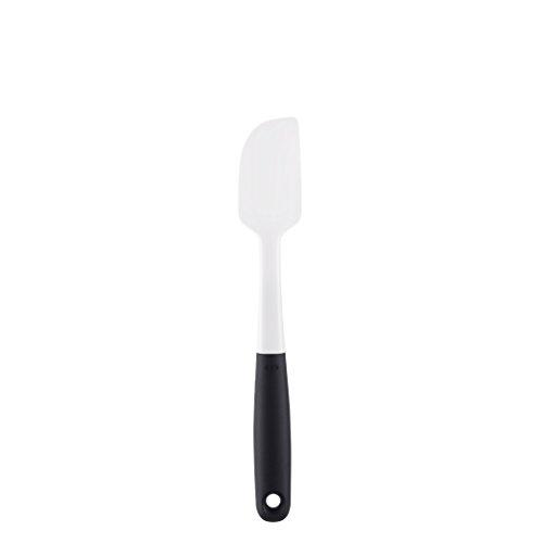 OXO 1241681 Not Available Good Grips Silicone Spatula, Small, 3/4 in W x 1-1/2 in L, 9-1/2 in, White/Black