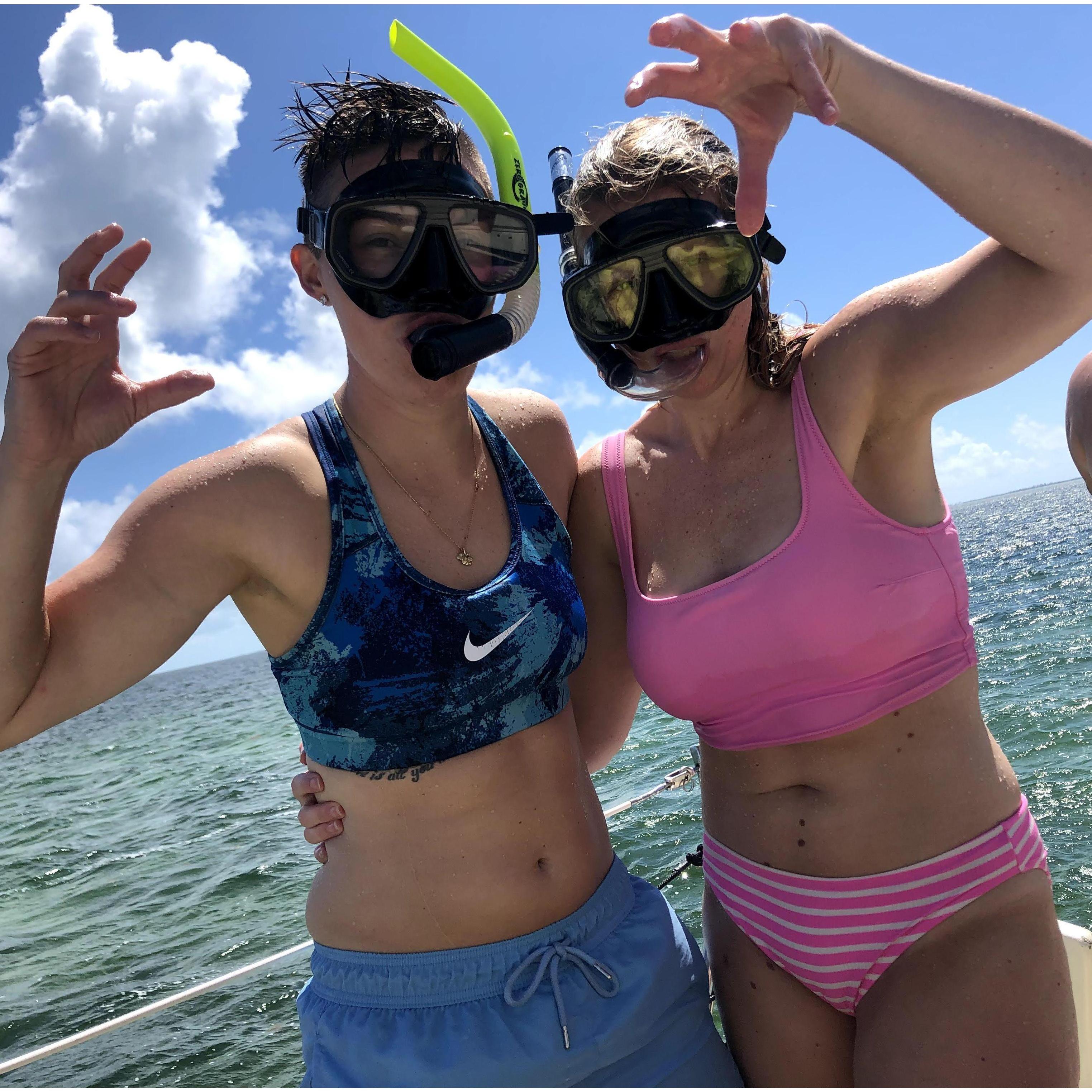 reenactment of how we scared all of the sea monsters away while snorkeling