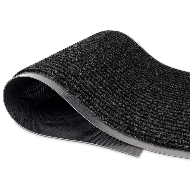 MaxMat® Extra Large Commercial Floor Mat, 3 x 5 Feet Heavy Duty, Waterproof, Low-Profile, Easy to Clean, Rubber Entry Mat (RIB0035BL, Black)