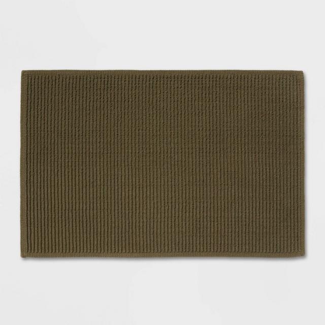 20"x30" Performance Plus Bath Mat Solid Dark Green - Threshold™