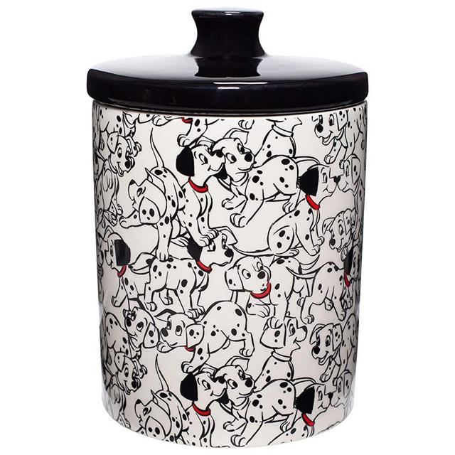Enesco Disney Ceramics 101 Dalmatians Treat Canister Cookie Jar, 7.25 Inch, Multicolor